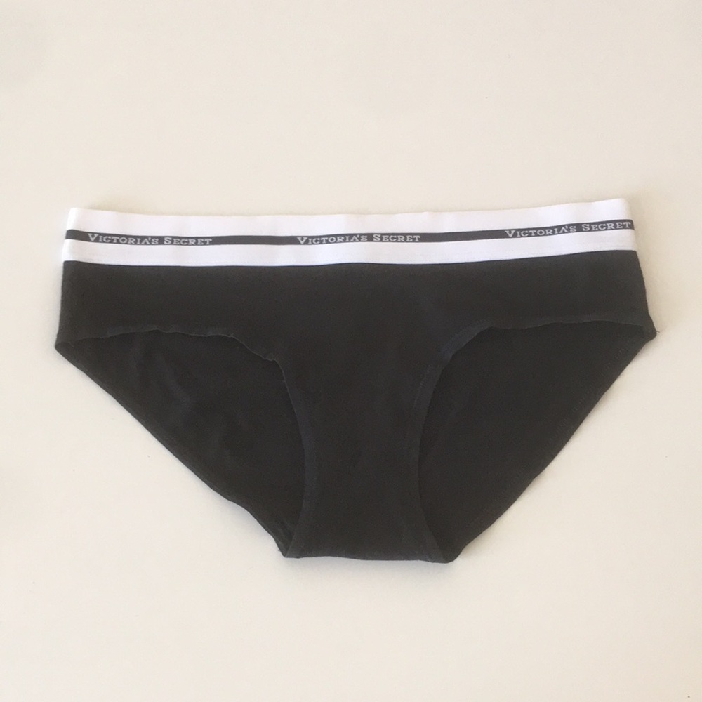 Victoria's Secret Panties Hiphugger Striped Band Black